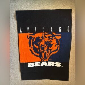 Vintage Biederlack Chicago Bears NFL Football Blanket Throw Oversized 74x52